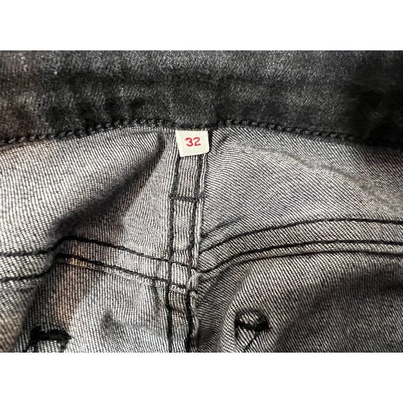 Levis 721 Fringe High Rise Skinny Ankle Black Jeans Western Cowgirl Inspired 32 - Picture 8 of 8